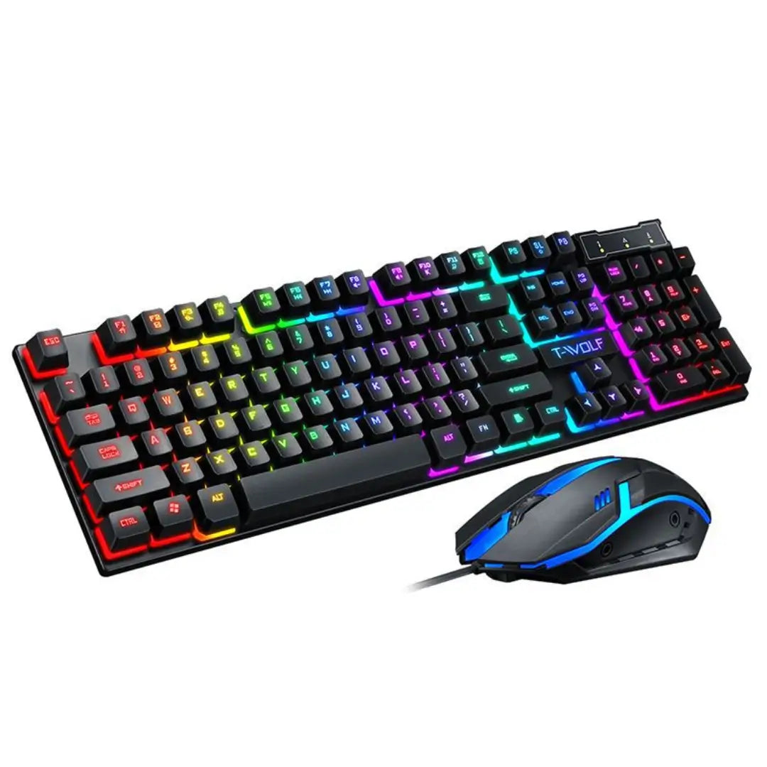 Teclado Semi Mecânico + Mouse Gamer